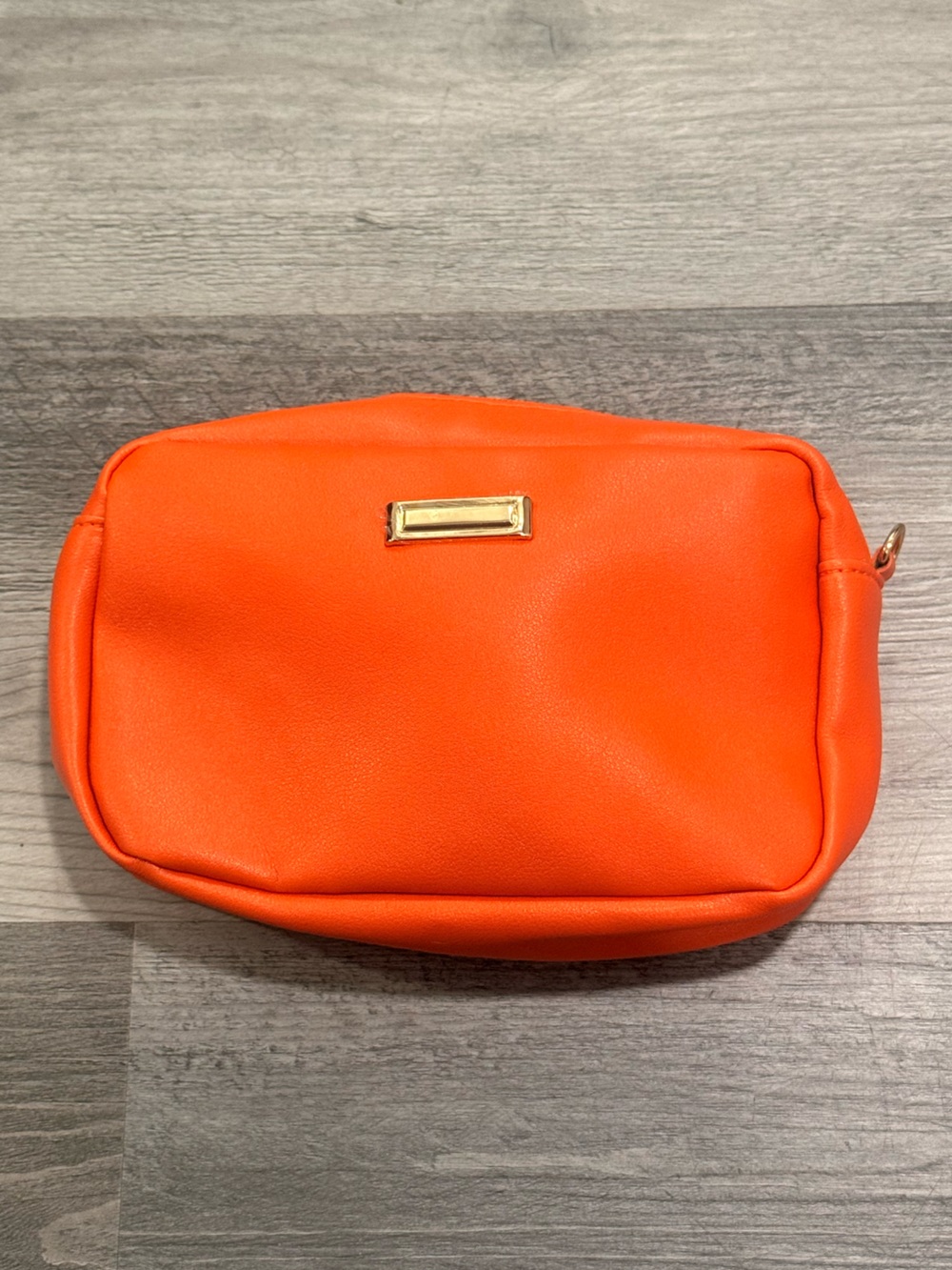 Orange Women's Cosmetic Pouch - Sleek Travel Makeup Bag